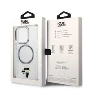 Karl Lagerfeld KLHMP14LHNKCIT Apple iPhone 14 Pro 6,1" kietas dėklas skaidrus Iconic Karl&Choupette Magsafe - Image 8