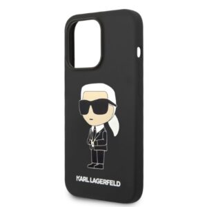Karl Lagerfeld KLHMP14LSNIKBCK Apple iPhone 14 Pro 6,1" kietas dėklas juodos spalvos Silicone Ikonik Magsafe - Image 6