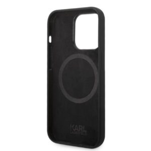 Karl Lagerfeld KLHMP14LSNIKBCK Apple iPhone 14 Pro 6,1" kietas dėklas juodos spalvos Silicone Ikonik Magsafe - Image 7