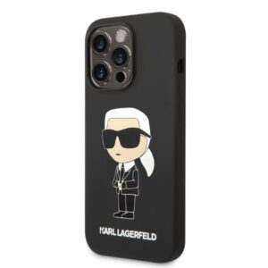 Karl Lagerfeld KLHCP14LSNIKBCK Apple iPhone 14 Pro 6,1" kietas dėklas juodos spalvos Silicone Ikonik - Image 2