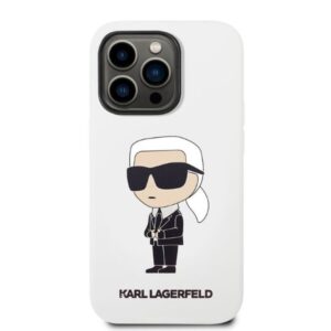 Karl Lagerfeld KLHCP14XSNIKBCH Apple iPhone 14 Pro Max 6,7" kietas dėklas baltos spalvos Silicone Ikonik - Image 3