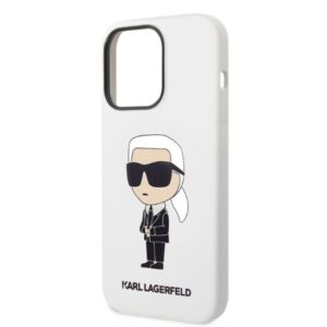Karl Lagerfeld KLHCP14XSNIKBCH Apple iPhone 14 Pro Max 6,7" kietas dėklas baltos spalvos Silicone Ikonik - Image 6