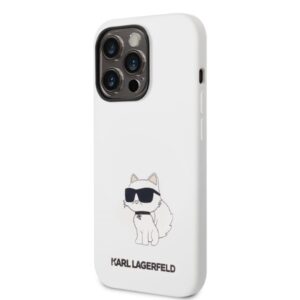 Karl Lagerfeld KLHCP14LSNCHBCH Apple iPhone 14 Pro 6,1" kietas dėklas baltos spalvos Silicone Choupette - Image 2