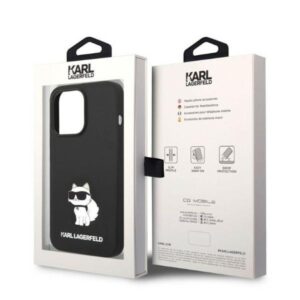 Karl Lagerfeld KLHCP14XSNCHBCK Apple iPhone 14 Pro Max 6,7" kietas dėklas juodos spalvos Silicone Choupette - Image 8