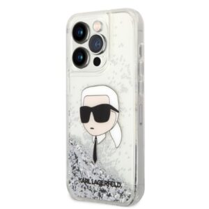 Karl Lagerfeld KLHCP14XLNKHCH Apple iPhone 14 Pro Max 6,7" silver kietas dėklas Glitter Karl Head - Image 2