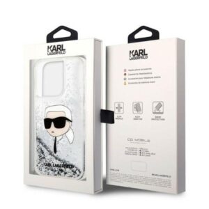 Karl Lagerfeld KLHCP14XLNKHCH Apple iPhone 14 Pro Max 6,7" silver kietas dėklas Glitter Karl Head - Image 8