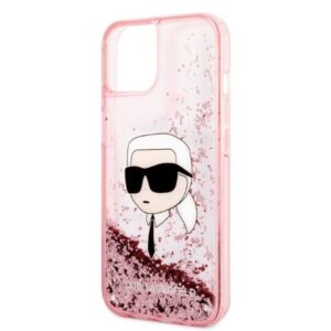 Karl Lagerfeld KLHCP14MLNKHCP Apple iPhone 14 Plus / 15 Plus 6,7" rožinės spalvos kietas dėklas Glitter Karl Head - Image 6