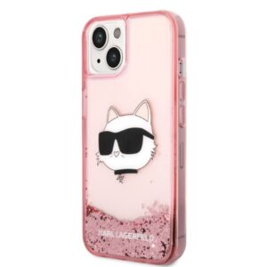 Karl Lagerfeld KLHCP14MLNCHCP Apple iPhone 14 Plus / 15 Plus 6,7" rožinės spalvos kietas dėklas Glitter Choupette He - Image 2