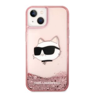Karl Lagerfeld KLHCP14MLNCHCP Apple iPhone 14 Plus / 15 Plus 6,7" rožinės spalvos kietas dėklas Glitter Choupette He - Image 3