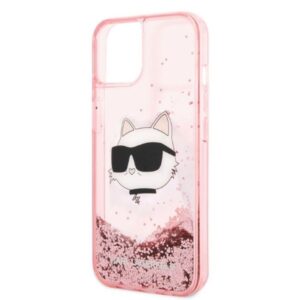 Karl Lagerfeld KLHCP14MLNCHCP Apple iPhone 14 Plus / 15 Plus 6,7" rožinės spalvos kietas dėklas Glitter Choupette He - Image 6