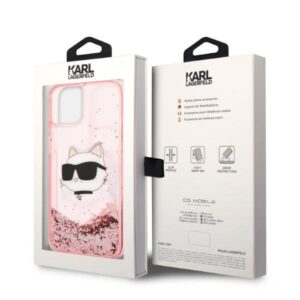 Karl Lagerfeld KLHCP14MLNCHCP Apple iPhone 14 Plus / 15 Plus 6,7" rožinės spalvos kietas dėklas Glitter Choupette He - Image 8