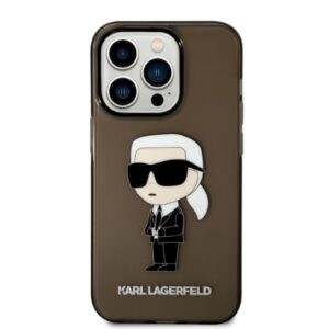 Karl Lagerfeld KLHCP14LHNIKTCK Apple iPhone 14 Pro 6,1" juodos spalvos kietas dėklas Ikonik Karl Lagerfeld - Image 3