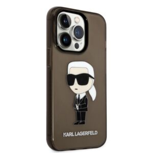 Karl Lagerfeld KLHCP14XHNIKTCK Apple iPhone 14 Pro Max 6,7" juodos spalvos kietas dėklas Ikonik Karl Lagerfeld - Image 4