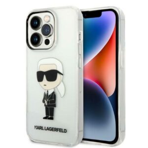 Karl Lagerfeld KLHCP14XHNIKTCT Apple iPhone 14 Pro Max 6,7" skaidrus kietas dėklas Ikonik Karl Lagerfeld - Image 1