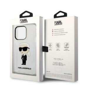 Karl Lagerfeld KLHCP14XHNIKTCT Apple iPhone 14 Pro Max 6,7" skaidrus kietas dėklas Ikonik Karl Lagerfeld - Image 8