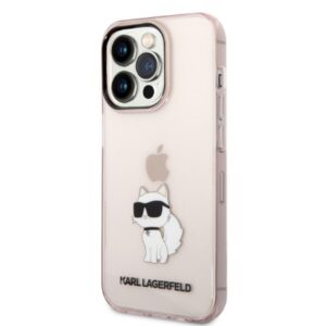 Karl Lagerfeld KLHCP14LHNCHTCP Apple iPhone 14 Pro 6,1" rožinės spalvos kietas dėklas Ikonik Choupette - Image 2
