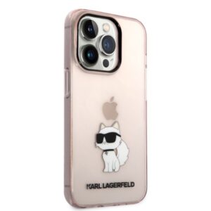 Karl Lagerfeld KLHCP14LHNCHTCP Apple iPhone 14 Pro 6,1" rožinės spalvos kietas dėklas Ikonik Choupette - Image 4