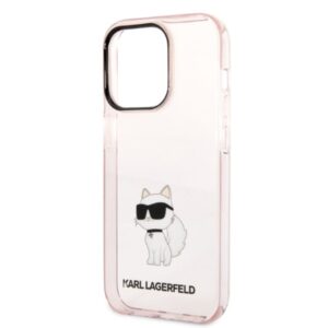 Karl Lagerfeld KLHCP14LHNCHTCP Apple iPhone 14 Pro 6,1" rožinės spalvos kietas dėklas Ikonik Choupette - Image 6