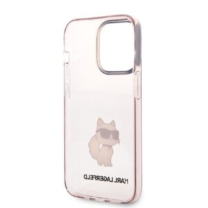 Karl Lagerfeld KLHCP14LHNCHTCP Apple iPhone 14 Pro 6,1" rožinės spalvos kietas dėklas Ikonik Choupette - Image 7