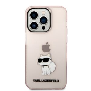 Karl Lagerfeld KLHCP14XHNCHTCP Apple iPhone 14 Pro Max 6,7" rožinės spalvos kietas dėklas Ikonik Choupette - Image 3