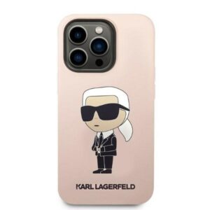 Karl Lagerfeld KLHCP14LSNIKBCP Apple iPhone 14 Pro 6,1" kietas dėklas rožinės spalvos Silicone Ikonik - Image 3