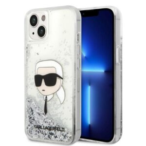 Karl Lagerfeld KLHCP14MLNKHCH Apple iPhone 14 Plus / 15 Plus 6,7" silver kietas dėklas Glitter Karl Head - Image 1