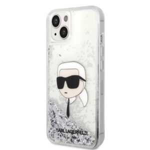 Karl Lagerfeld KLHCP14MLNKHCH Apple iPhone 14 Plus / 15 Plus 6,7" silver kietas dėklas Glitter Karl Head - Image 2