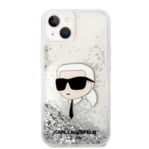 Karl Lagerfeld KLHCP14MLNKHCH Apple iPhone 14 Plus / 15 Plus 6,7" silver kietas dėklas Glitter Karl Head - Image 3