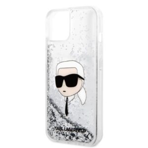 Karl Lagerfeld KLHCP14MLNKHCH Apple iPhone 14 Plus / 15 Plus 6,7" silver kietas dėklas Glitter Karl Head - Image 6