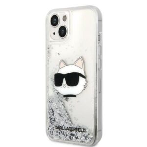 Karl Lagerfeld KLHCP14MLNCHCS Apple iPhone 14 Plus / 15 Plus 6,7" silver kietas dėklas Glitter Choupette - Image 2