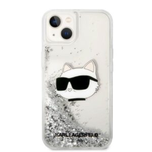 Karl Lagerfeld KLHCP14MLNCHCS Apple iPhone 14 Plus / 15 Plus 6,7" silver kietas dėklas Glitter Choupette - Image 3
