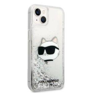 Karl Lagerfeld KLHCP14MLNCHCS Apple iPhone 14 Plus / 15 Plus 6,7" silver kietas dėklas Glitter Choupette - Image 4