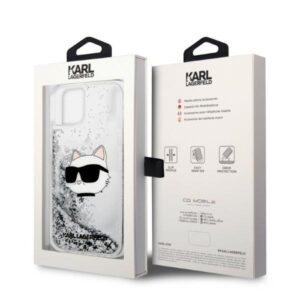 Karl Lagerfeld KLHCP14MLNCHCS Apple iPhone 14 Plus / 15 Plus 6,7" silver kietas dėklas Glitter Choupette - Image 8