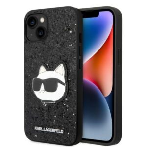 Karl Lagerfeld KLHCP14MG2CPK Apple iPhone 14 Plus / 15 Plus 6,7" juodos spalvos kietas dėklas Glitter Choupette Pa - Image 1