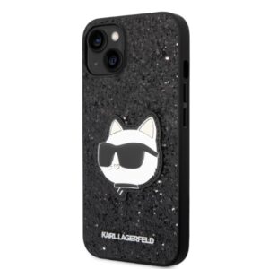 Karl Lagerfeld KLHCP14MG2CPK Apple iPhone 14 Plus / 15 Plus 6,7" juodos spalvos kietas dėklas Glitter Choupette Pa - Image 2