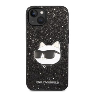 Karl Lagerfeld KLHCP14MG2CPK Apple iPhone 14 Plus / 15 Plus 6,7" juodos spalvos kietas dėklas Glitter Choupette Pa - Image 3