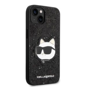 Karl Lagerfeld KLHCP14MG2CPK Apple iPhone 14 Plus / 15 Plus 6,7" juodos spalvos kietas dėklas Glitter Choupette Pa - Image 4
