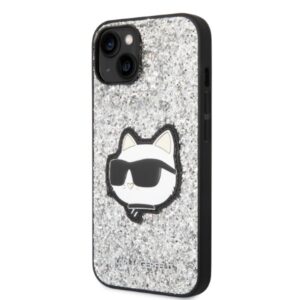 Karl Lagerfeld KLHCP14MG2CPS Apple iPhone 14 Plus / 15 Plus 6,7" silver kietas dėklas Glitter Choupette - Image 2