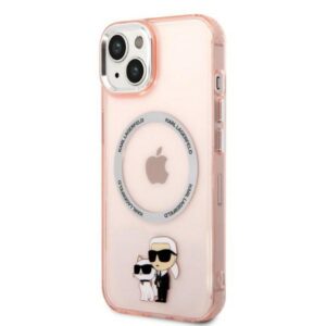 Karl Lagerfeld KLHMP14MHNKCIP Apple iPhone 14 Plus / 15 Plus 6,7" kietas dėklas rožinės spalvos Iconic Karl&Choupett - Image 2