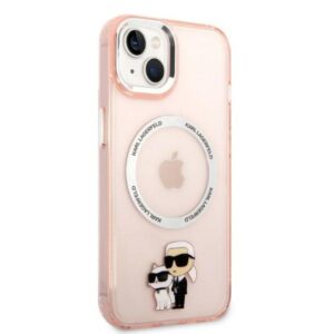 Karl Lagerfeld KLHMP14MHNKCIP Apple iPhone 14 Plus / 15 Plus 6,7" kietas dėklas rožinės spalvos Iconic Karl&Choupett - Image 4