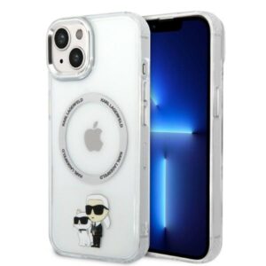 Karl Lagerfeld KLHMP14MHNKCIT Apple iPhone 14 Plus/ 15 Plus 6,7" kietas dėklas skaidrus Iconic Karl&Choupett - Image 1