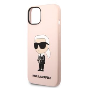 Karl Lagerfeld KLHMP14MSNIKBCP Apple iPhone 14 Plus / 15 Plus 6,7" kietas dėklas rožinės spalvos Silicone Ikonik Mag - Image 6