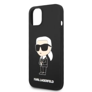 .Karl Lagerfeld KLHMP14MSNIKBCK Apple iPhone 14 Plus / 15 Plus 6,7" kietas dėklas juodos spalvos Silicone Ikonik Magsafe - Image 6