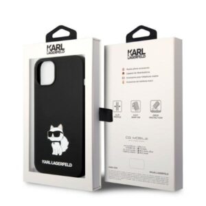 Karl Lagerfeld KLHMP14MSNCHBCK Apple iPhone 14 Plus/ 15 Plus 6,7" kietas dėklasjuodos spalvos Silicone Choupette MagSafe - Image 8