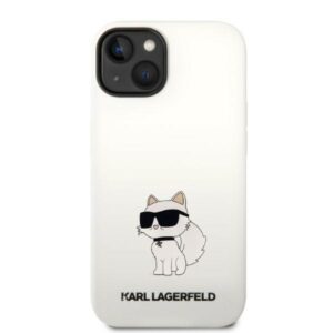 Karl Lagerfeld KLHMP14MSNCHBCH Apple iPhone 14 Plus /15 Plus 6,7" kietas dėklasbaltos spalvos Silicone Choupette MagSafe - Image 3