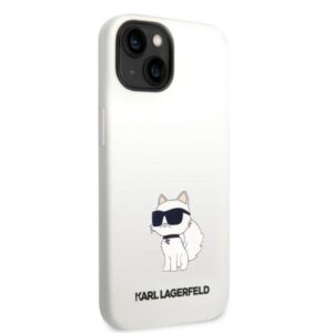 Karl Lagerfeld KLHMP14MSNCHBCH Apple iPhone 14 Plus /15 Plus 6,7" kietas dėklasbaltos spalvos Silicone Choupette MagSafe - Image 4