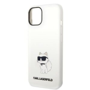 Karl Lagerfeld KLHMP14MSNCHBCH Apple iPhone 14 Plus /15 Plus 6,7" kietas dėklasbaltos spalvos Silicone Choupette MagSafe - Image 6