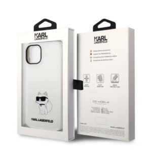 Karl Lagerfeld KLHMP14MSNCHBCH Apple iPhone 14 Plus /15 Plus 6,7" kietas dėklasbaltos spalvos Silicone Choupette MagSafe - Image 8