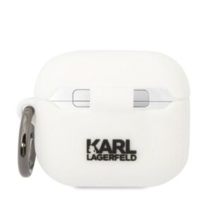 Karl Lagerfeld KLA3RUNIKH AirPods 3 dėklas baltos spalvos Silicone Karl Head 3D - Image 2