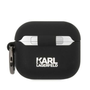 Karl Lagerfeld KLA3RUNCHK AirPods 3 dėklas juodos spalvos Silicone Choupette Head 3D - Image 2